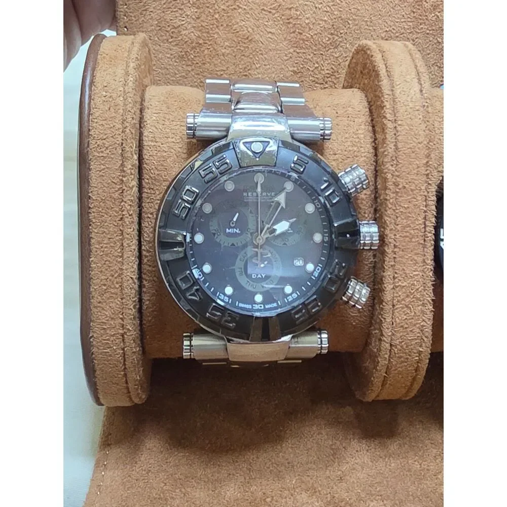 3-Watch Diver Lot: Invicta Reserve Subaqua + Fossil Black + Invicta Blue Diver